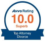 Avvo Rating 10 - Top Divorce Attorney