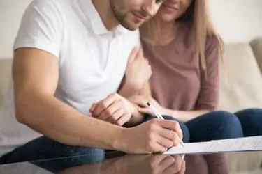 Couple having a thoughtful conversation